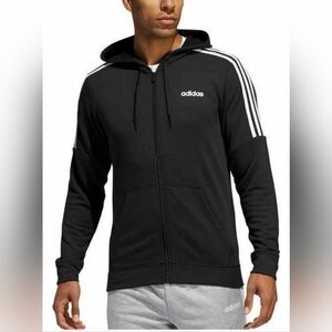 Adidas French Terry Full Zip Jacket Black Size L